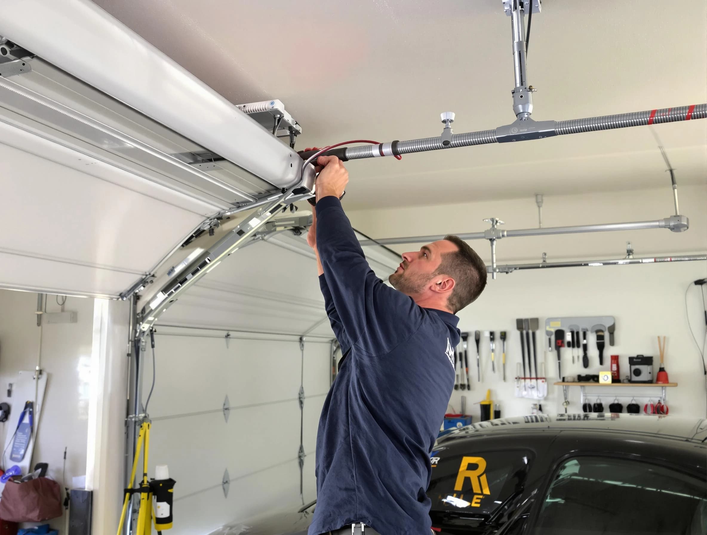 Lewisburg Garage Door Repair technician performing garage door cable repair in Lewisburg