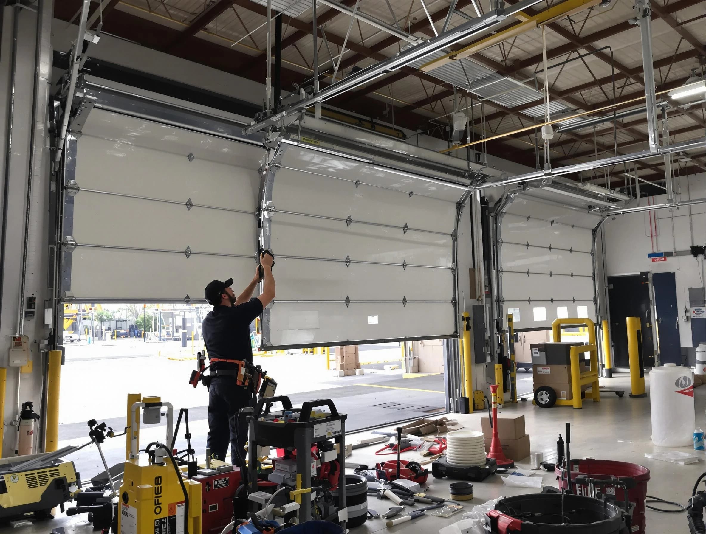 Lewisburg Garage Door Repair technician performing commercial garage door repair in Lewisburg
