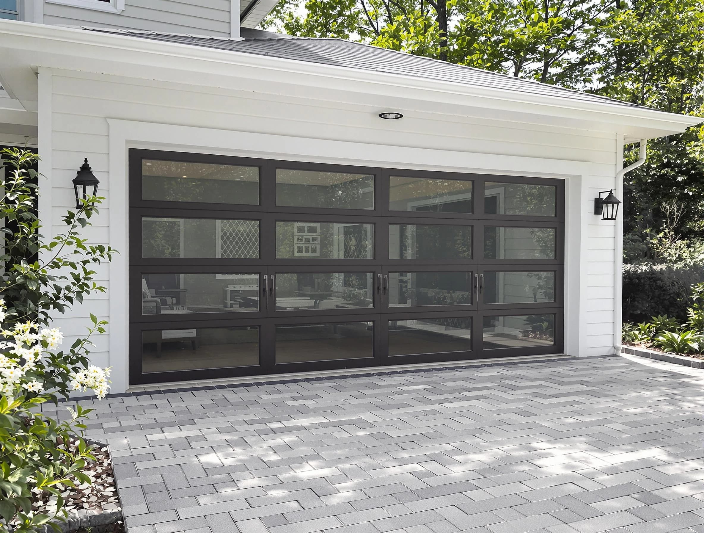 Lewisburg Garage Door Repair design specialist presenting custom garage door options to Lewisburg homeowner