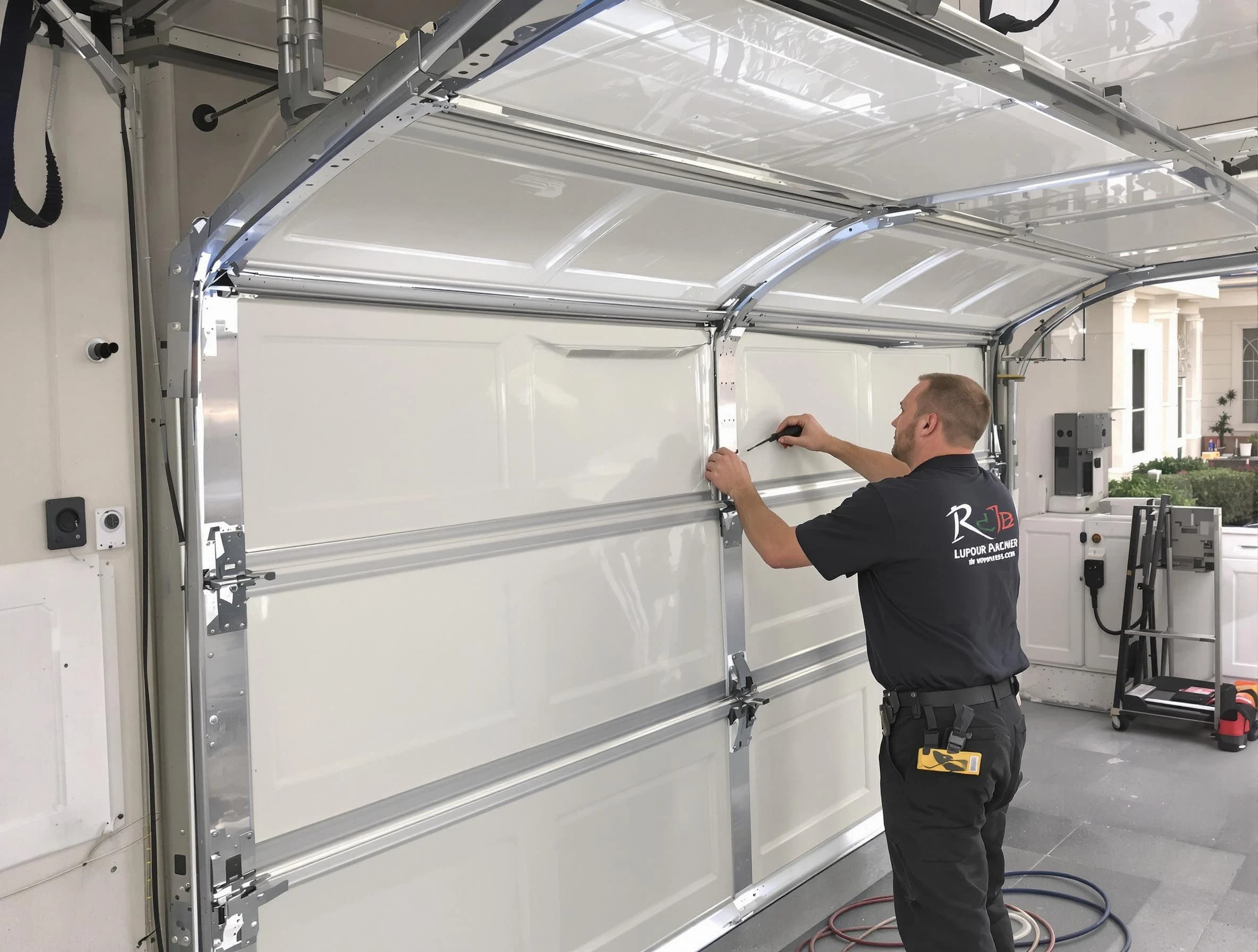 Lewisburg Garage Door Repair professional performing panel repair in Lewisburg