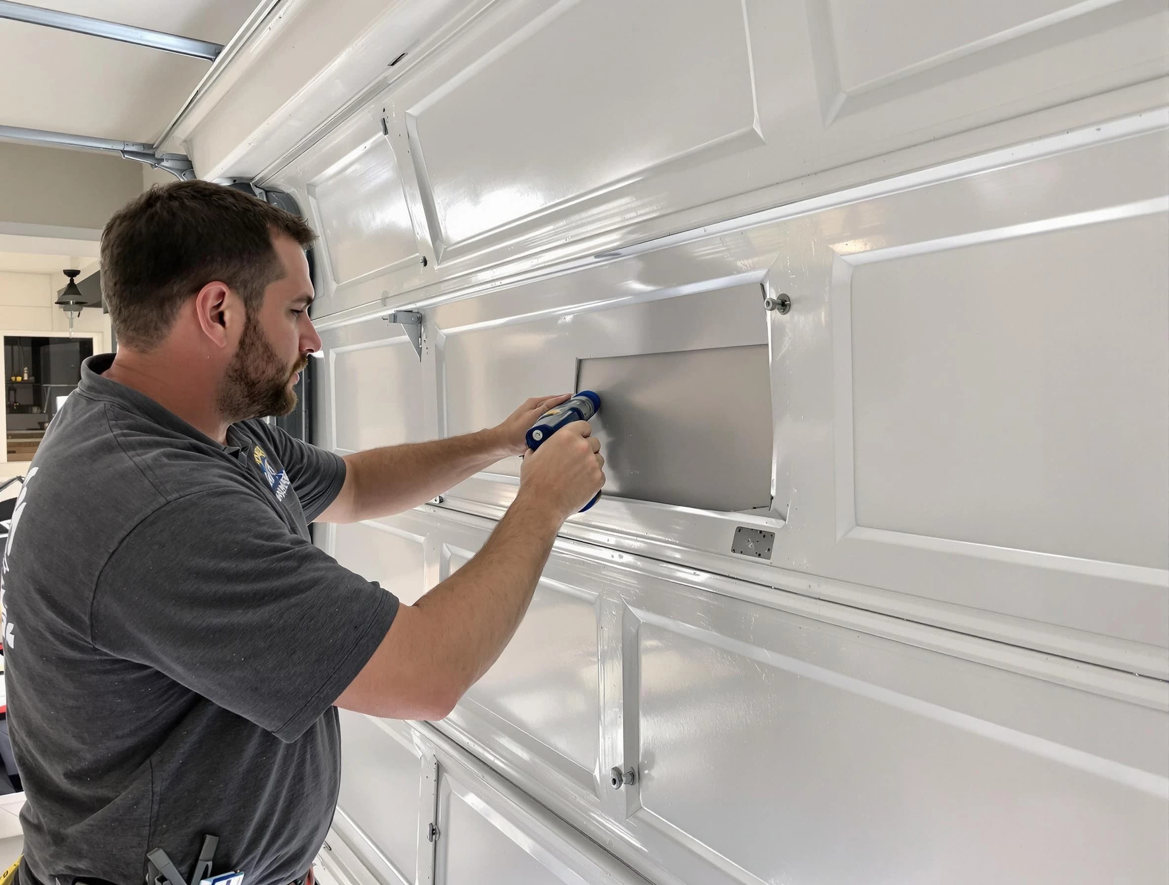 Garage door panel repair by Lewisburg Garage Door Repair in Lewisburg