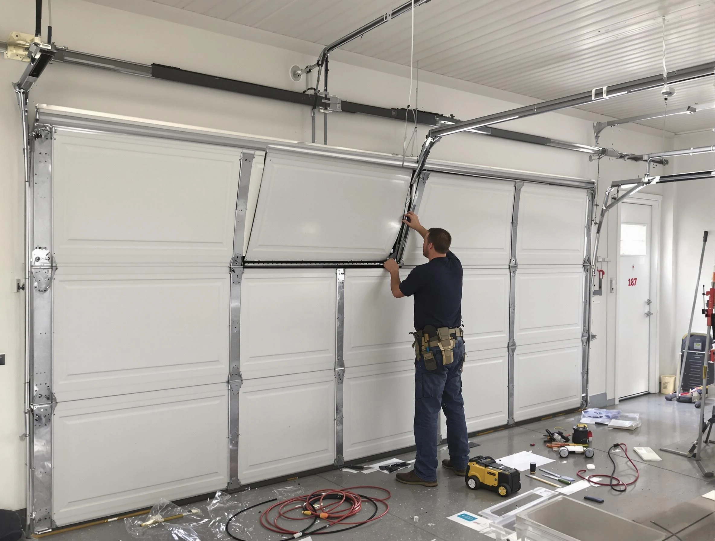 Garage Door Section Replacement in Lewisburg