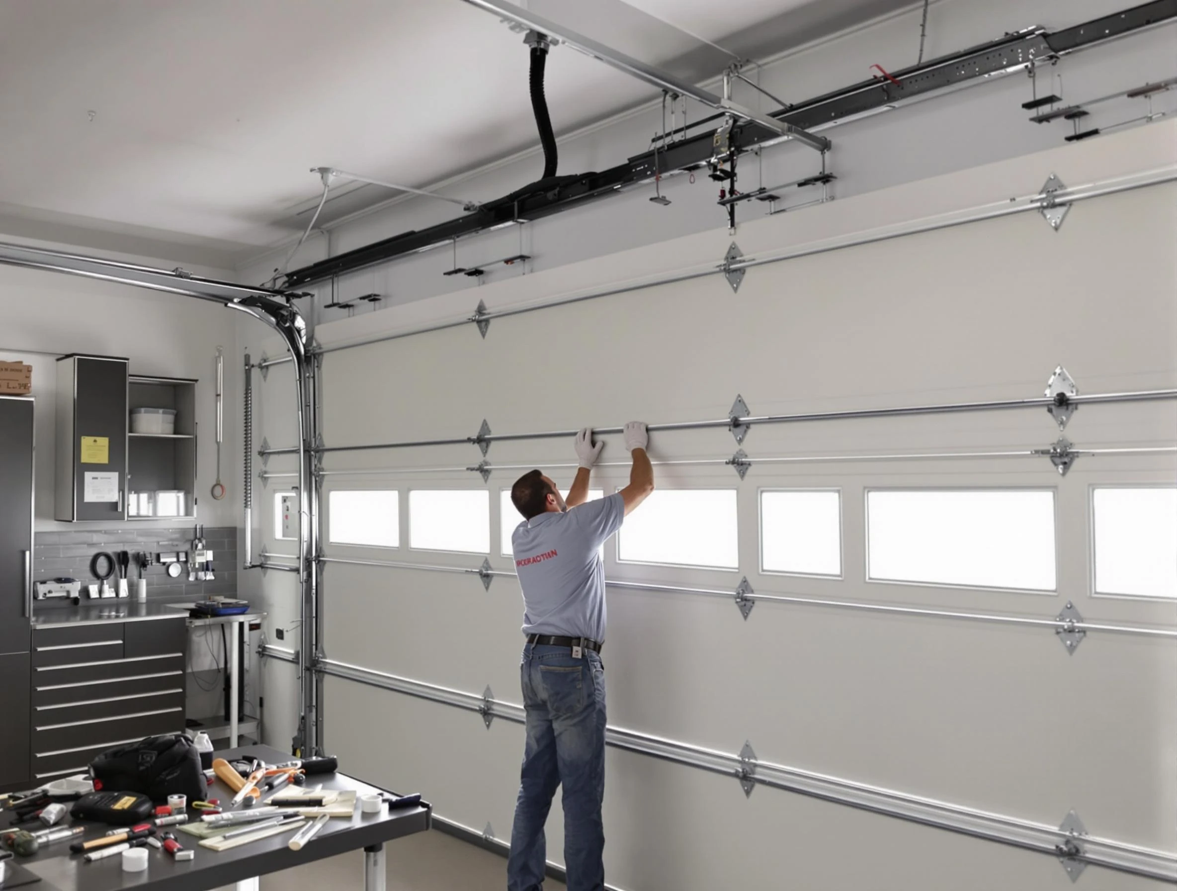 Garage Door Track Repair in Lewisburg