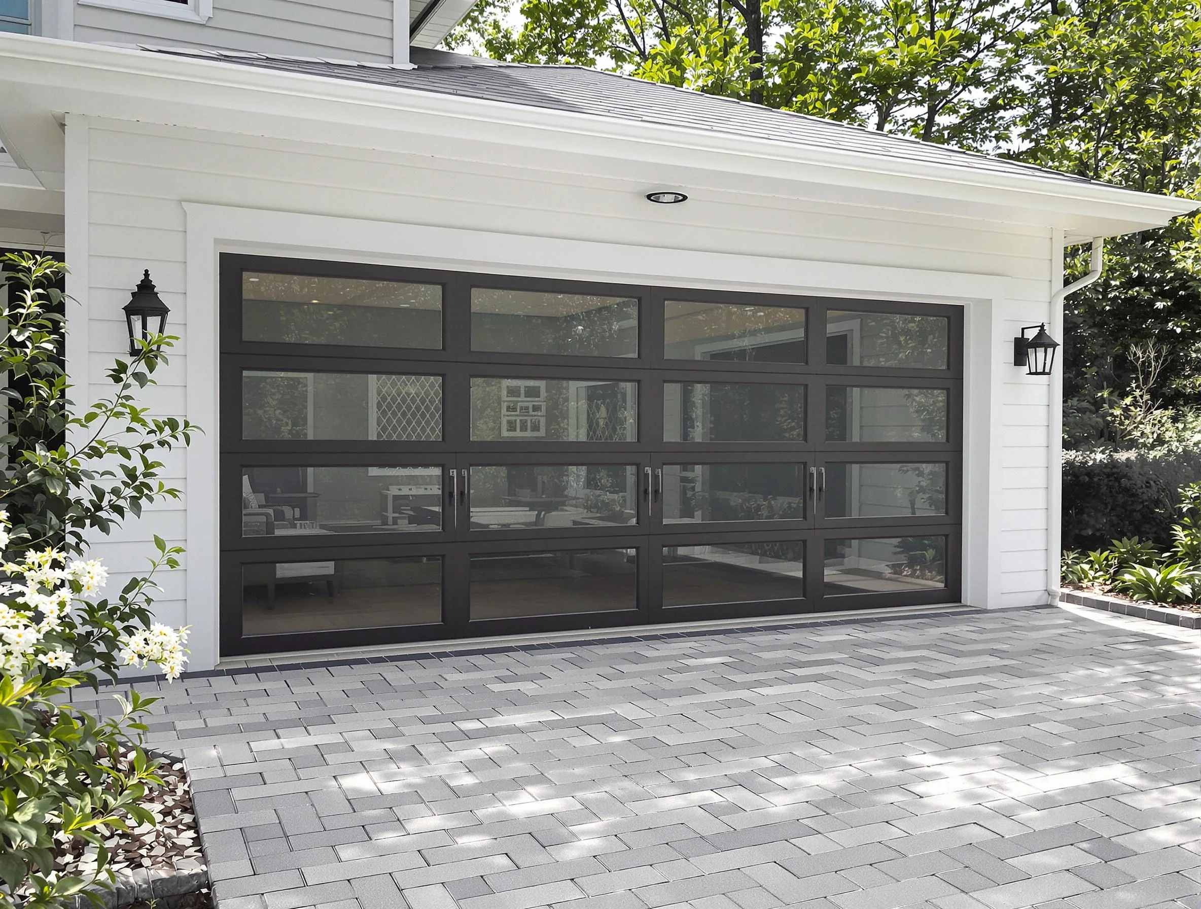 Lewisburg Garage Door Repair design specialist presenting custom garage door options to Lewisburg homeowner